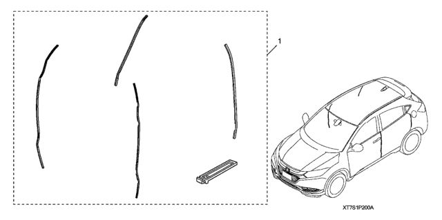 2016 Honda HR-V Door Edge Guard Diagram