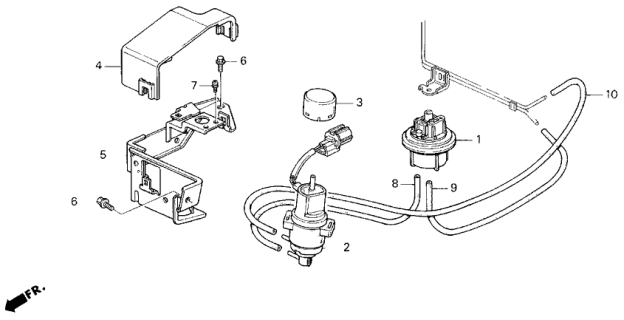 1997 Honda Odyssey 5 Door EX KA 4AT EGR Control Device Diagram