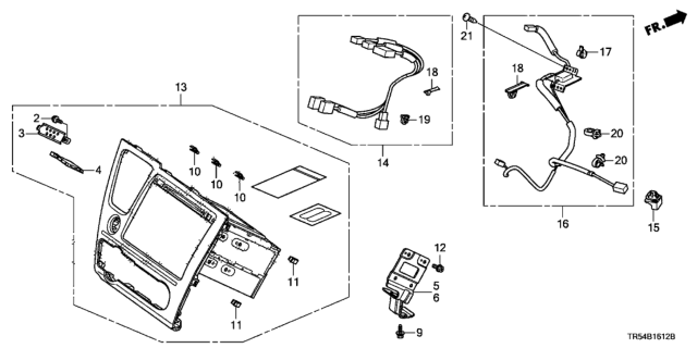 2015 Honda Civic 4 Door GX KA 5AT Audio Unit Diagram