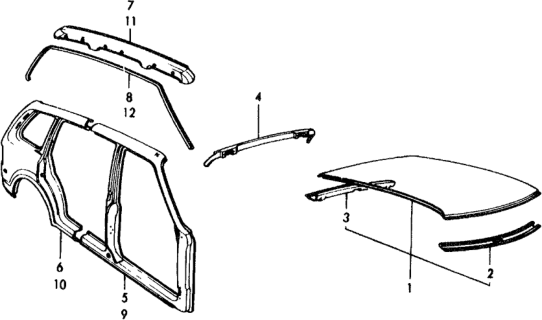 1977 Honda Civic Panel, R. RR. (Outer) Diagram for 04781-663-670ZZ