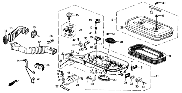 1988 Honda Accord Air Cleaner Diagram