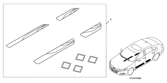 2018 Honda Accord Door Sill Outer Protector Diagram