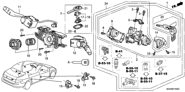 2003 Honda Accord Combination Switch Diagram