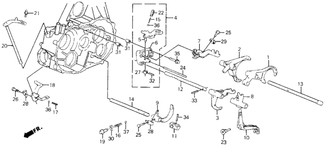 1988 Honda Civic Ball, Steel (#8) (1/4) Diagram for 96211-08000