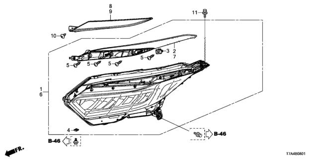 2021 Honda HR-V Headlight (LED) Diagram