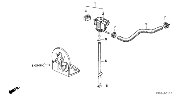 1995 Honda Accord 5 Door LX KA 4AT Purge Control Solenoid Valve Diagram