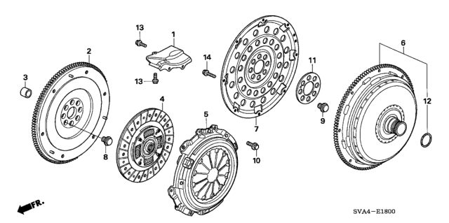 2009 Honda Civic Clutch - Torque Converter (1.8L) Diagram