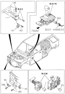 2000 Honda Passport Horn, Anti-Theft Diagram for 8-97148-613-2