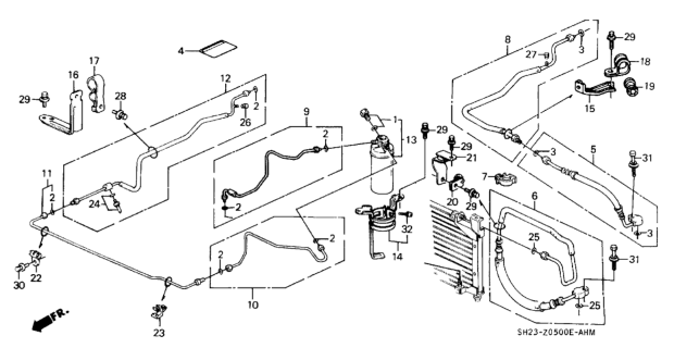 1990 Honda CRX Pipe, Suction Diagram for 80321-SH3-A60