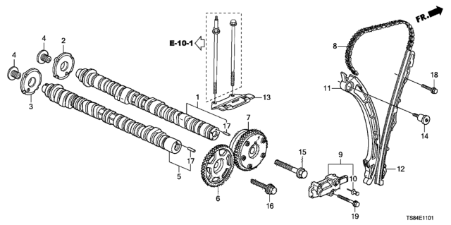 2015 Honda Civic Camshaft - Cam Chain (2.4L) Diagram