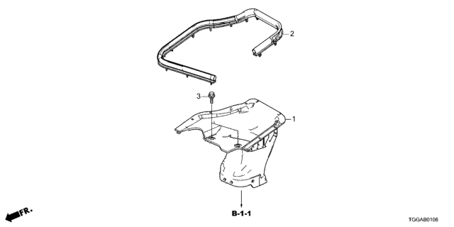 2021 Honda Civic 5 Door TYPE R (TOURING) KA 6MT Air Intake Tube Diagram