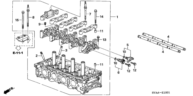 2007 Honda Civic Cylinder Head (2.0L) Diagram