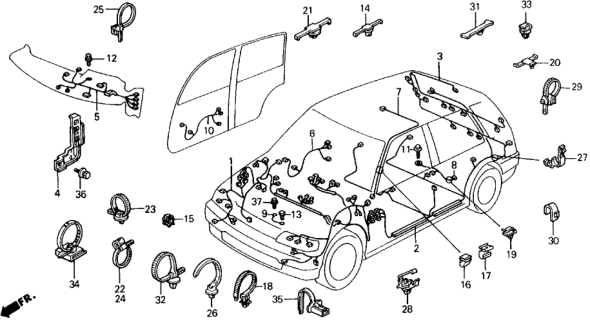 1990 Honda Civic Wire Harness Diagram