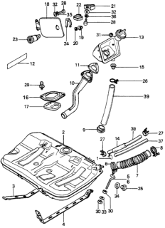 1981 Honda Accord Fuel Tank Diagram