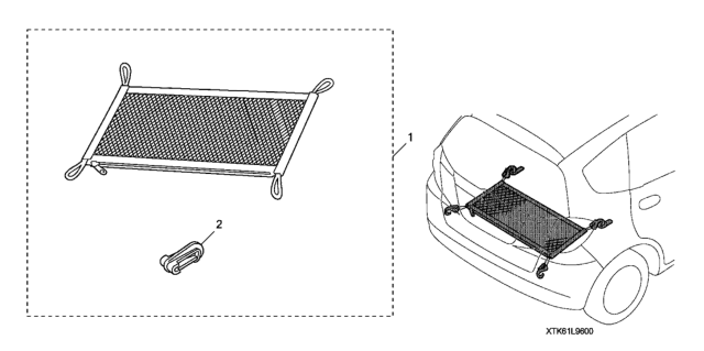 2009 Honda Fit Cargo Net Diagram