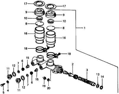 1975 Honda Civic Master Cylinder Diagram