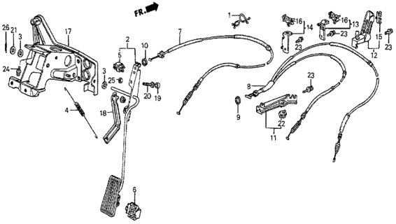 1985 Honda Prelude Accelerator Pedal Diagram