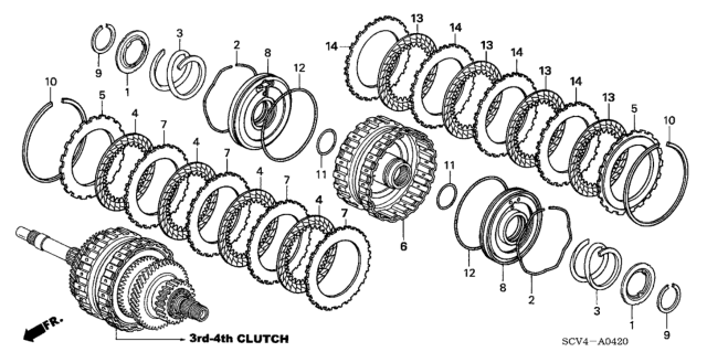 2006 Honda Element Plate, Clutch End (9) (2.9MM) Diagram for 22589-RCL-003