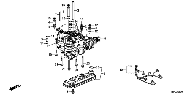 2018 Honda Civic AT Main Valve Body Diagram