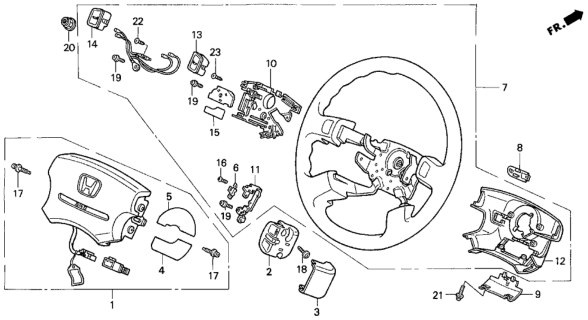 1993 Honda Prelude Airbag Assembly, Inflator (Graphite Black) (Morton) Diagram for 06770-SS0-A90ZB