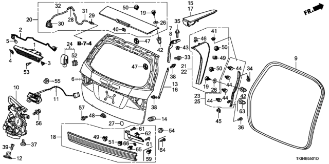 2014 Honda Odyssey Tailgate (Power) Diagram
