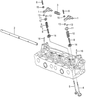 1979 Honda Accord Retainer, Valve Spring Diagram for 14765-689-660