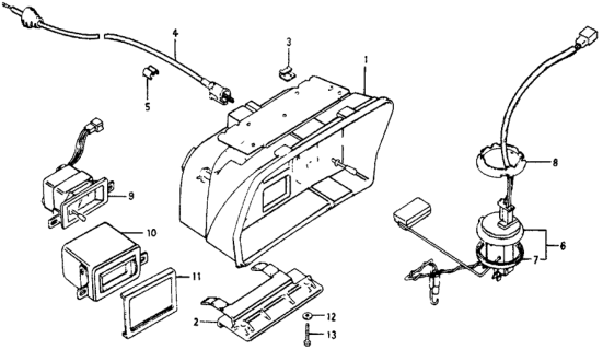 1977 Honda Accord Meter Assembly, Combination (Nippon Seiki) Diagram for 37100-671-792