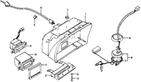 1978 Honda Accord Meter Assembly, Combination (Nippon Seiki) Diagram for 37100-671-786