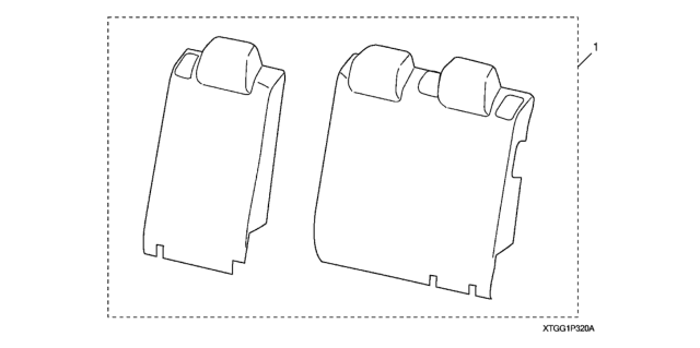 2018 Honda Civic 5 Door LX KA 6MT Seat Cover - Rear (Without Armrest) Diagram