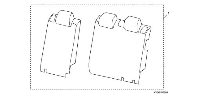 2018 Honda Civic Seat Cover - Rear (Without Armrest) Diagram