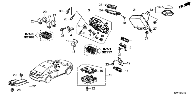 2017 Honda Accord Hybrid Audible Unit Diagram for 37410-T3V-A21