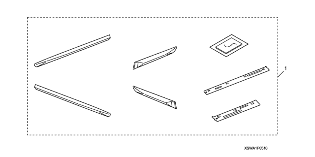 2010 Honda CR-V Body Side Molding Diagram