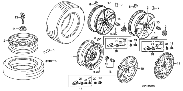 2008 Honda Civic Wheel Disk Diagram