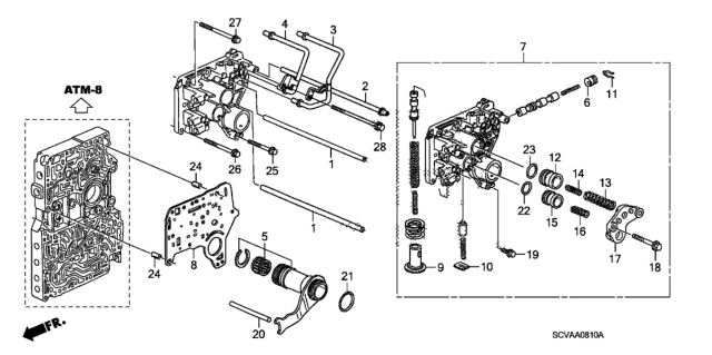 2010 Honda Element AT Regulator Body Diagram