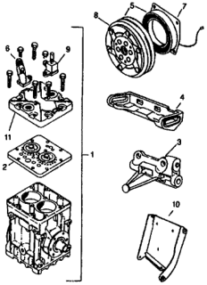 1977 Honda Civic A/C Clutch - Compressor Diagram
