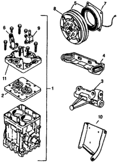 1976 Honda Civic Mount Supp Diagram for 00091-30521