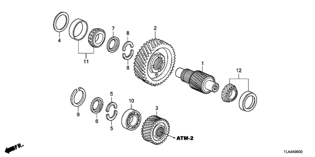 2020 Honda CR-V AT Final Drive Shaft Diagram