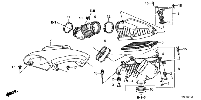 2017 Honda Odyssey Air Cleaner Diagram