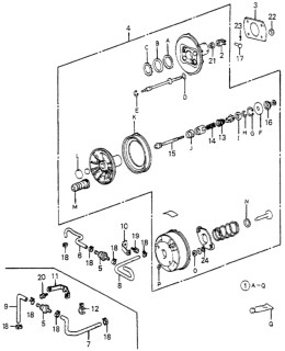1985 Honda Accord Power Assembly, Master Diagram for 46400-SA5-013