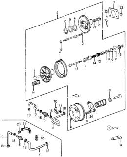 1984 Honda Accord 4 Door STD KA 4AT Master Power Diagram