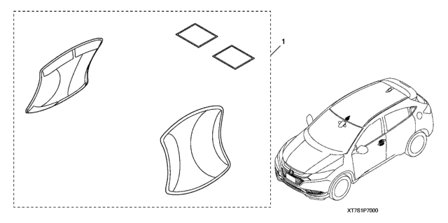 2019 Honda HR-V Door Handle Protector Diagram