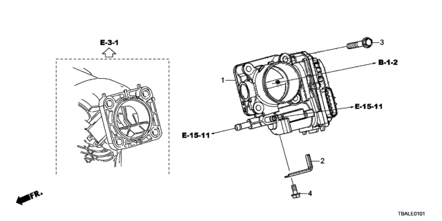 2020 Honda Civic Throttle Body (2.0L) Diagram