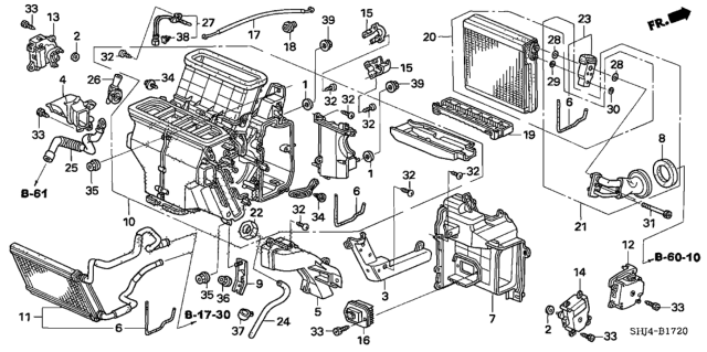 2007 Honda Odyssey Heater Unit Diagram
