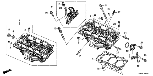 2022 Honda Odyssey Front Cylinder Head Diagram