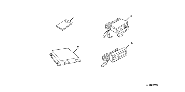 2004 Honda Pilot 5 Door EX KL 5AT Satellite Radio (XM) Diagram