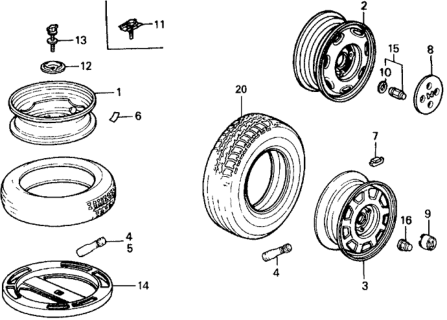 1989 Honda Civic Disk, Wheel (4-Tx15) Diagram for 42700-SH9-A50