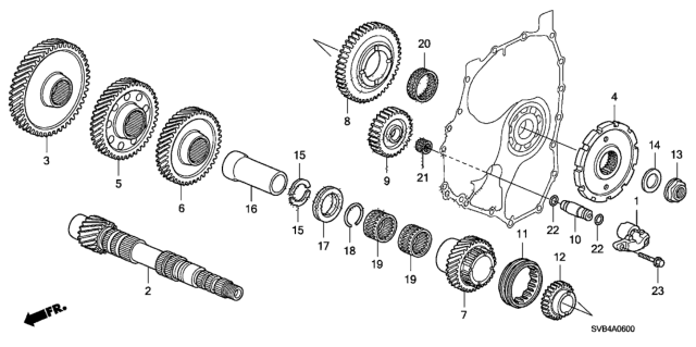 2011 Honda Civic AT Countershaft Diagram