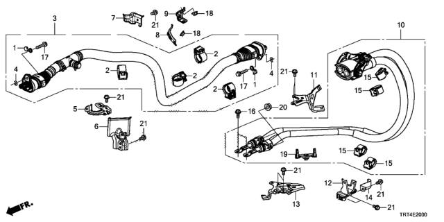 2020 Honda Clarity Fuel Cell H/V Cable, Fc Vcu Dc Diagram for 1F610-5WM-A01