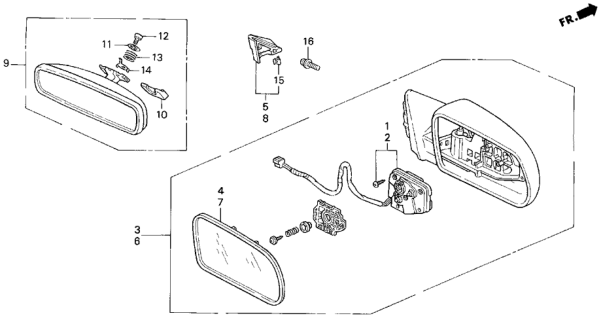 1993 Honda Prelude Mirror Diagram