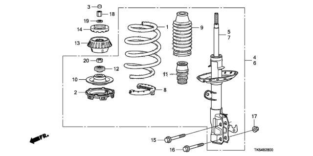 2012 Honda Fit Nut, Self-Lock (14MM) Diagram for 90213-SMA-003